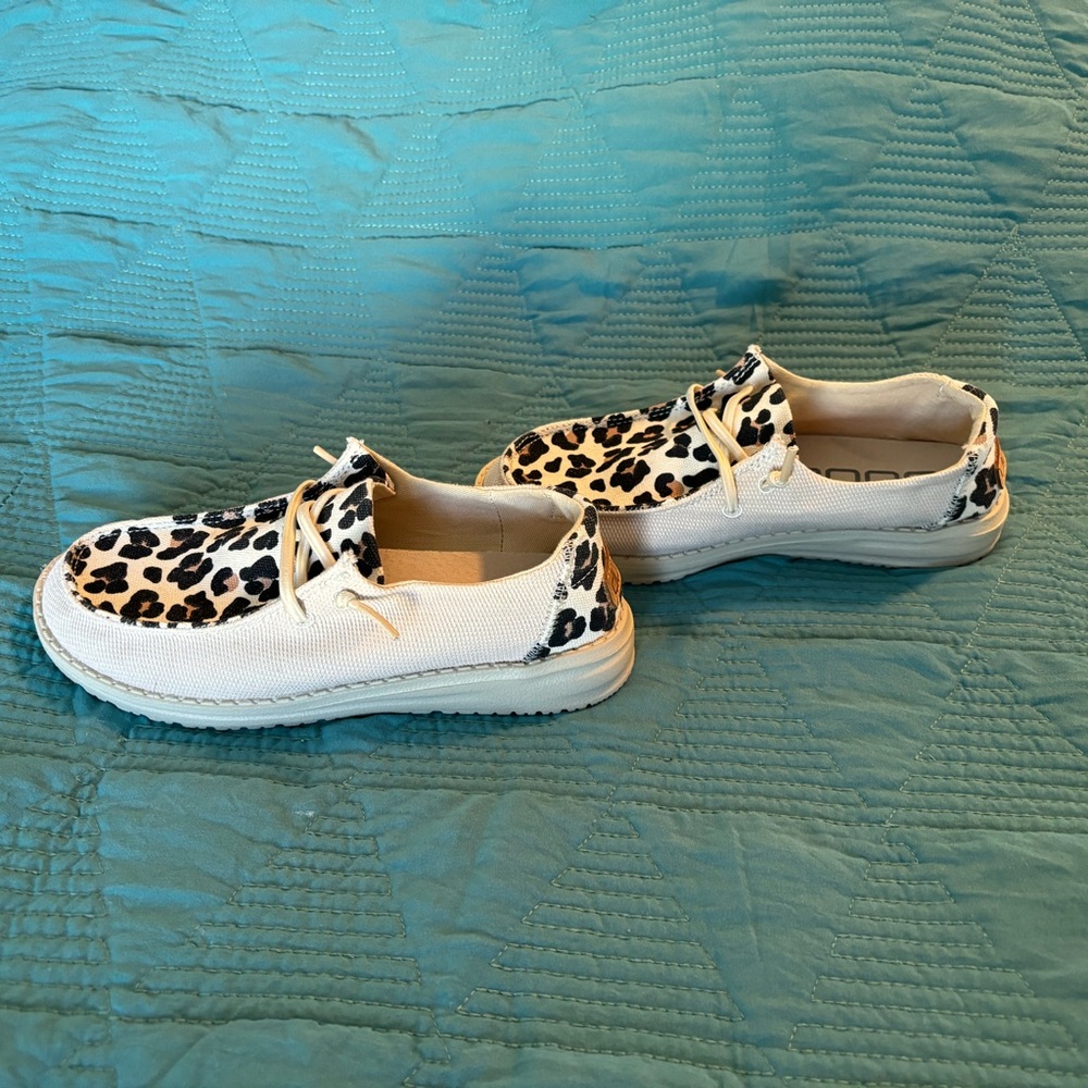 Cheetah print hey dudes, worn once